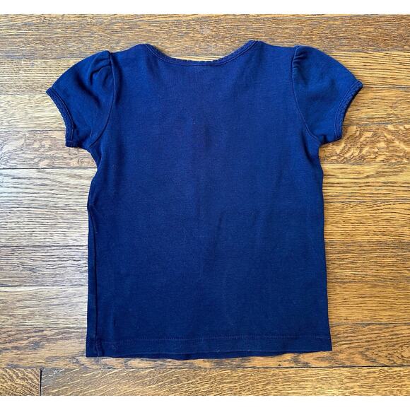 Hanna Andersson Girls’ Navy Basic Shirt Size 4 - Picture 2 of 2